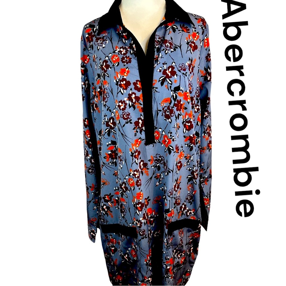 Abercrombie & Fitch Faux Silk Floral Dress